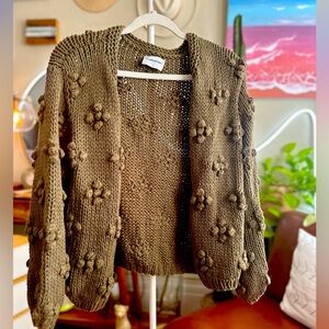 callahan bisou heavy knit cardigan beautiful olive green 🍃🍁🍂